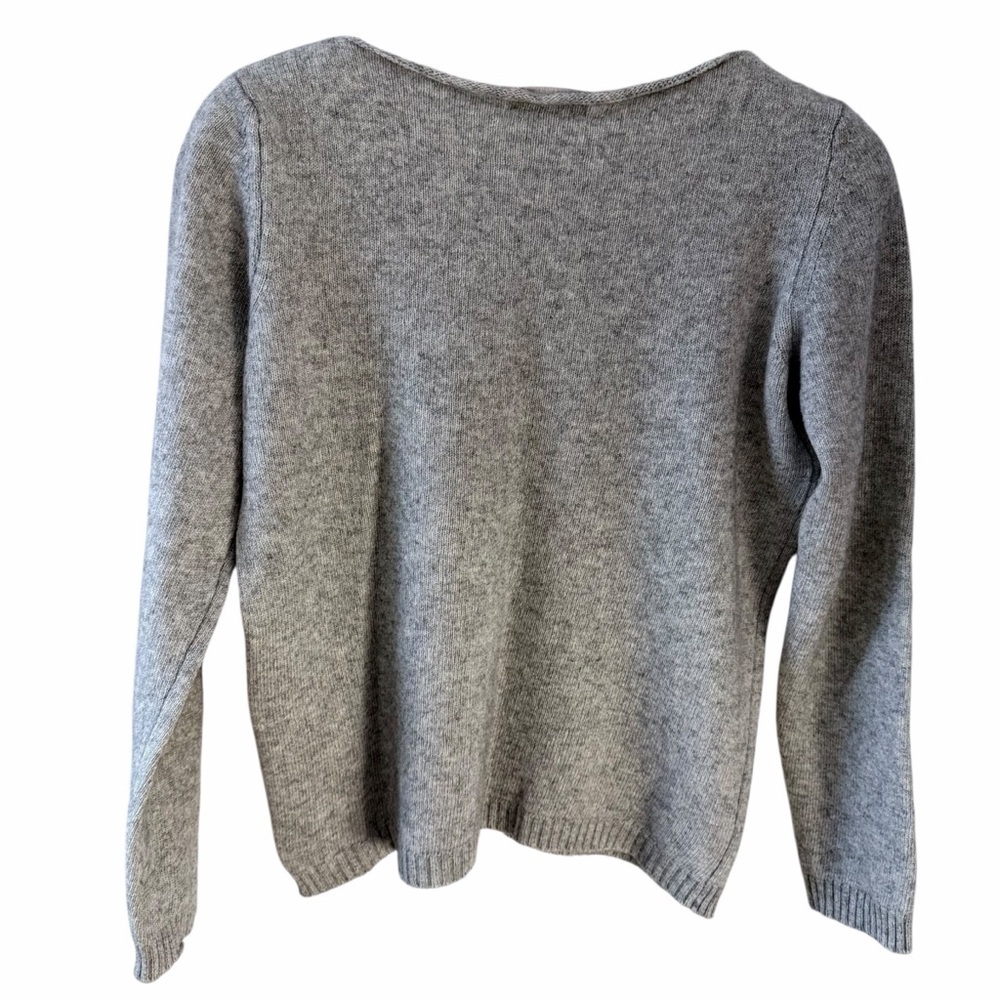 HEKLA & CO. Grey Merino Cashmere Knit Sweater Minimalist m/l - Picture 4 of 11